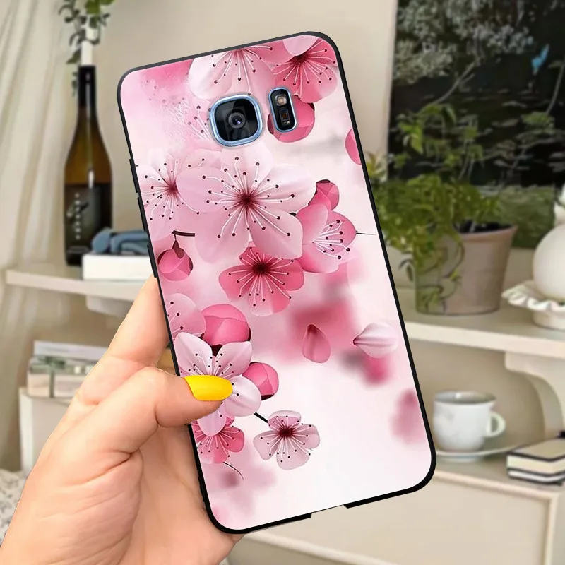 Cute Letters Soft Silicone Phone Case Cover - For Samsung Galaxy S7 Edge