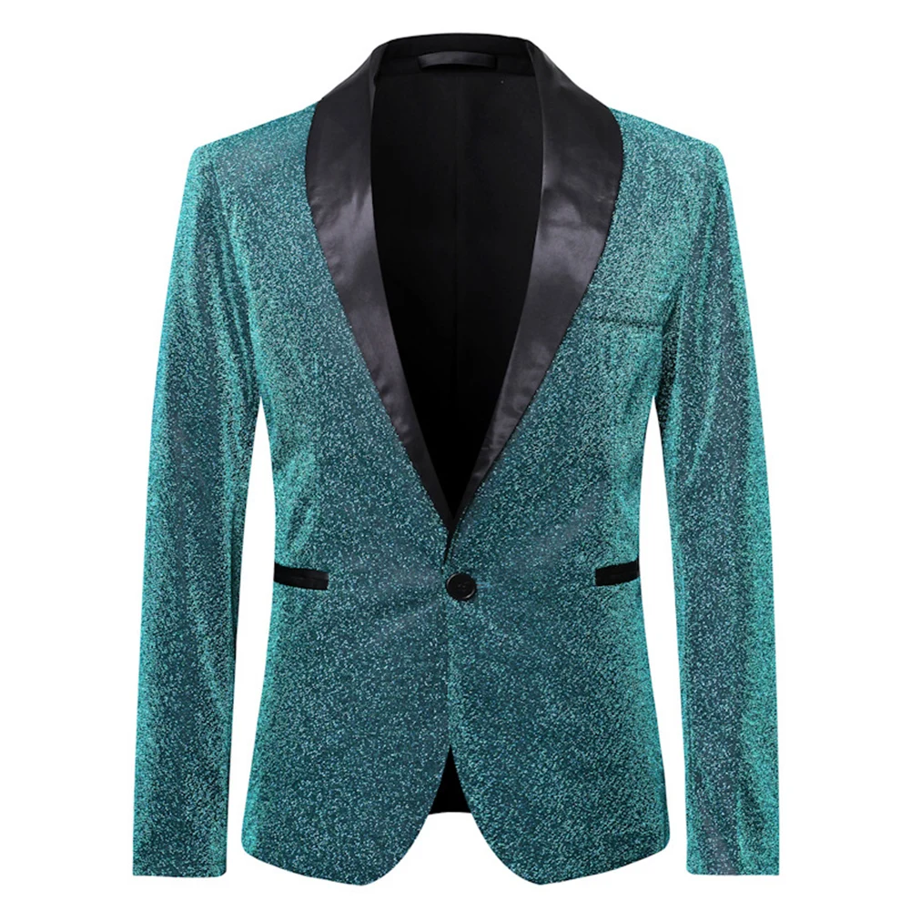 

Coats Blazer Men Performances Solid Color Stage Velvet Bar Party Blazers Embellished Fashion Autumn Daily Holiday
