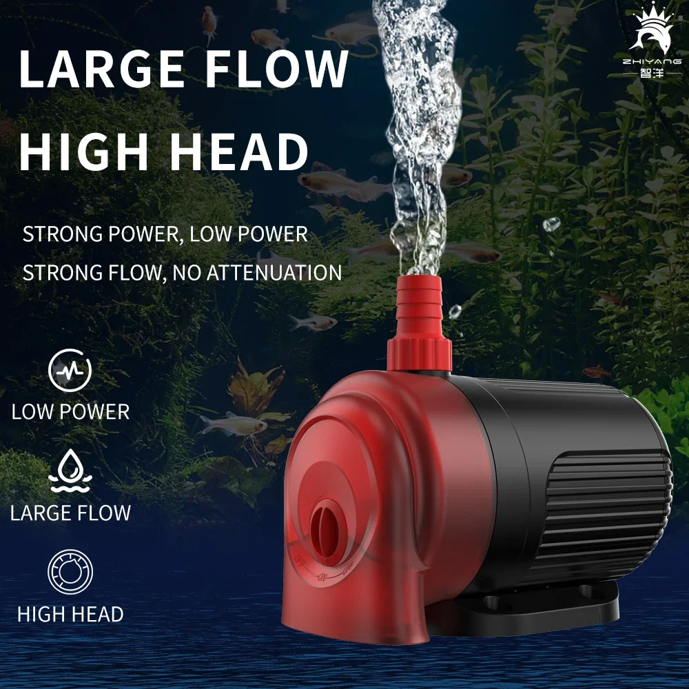 Water Pump Aquarium Water Pump Fish Tank Pump 110V 220V Low Water Pump Bottom Suction Fish Tank Pump Aquarium Circulation Ceramic Shaft Ultra Quiet Water Flow Adjustable
