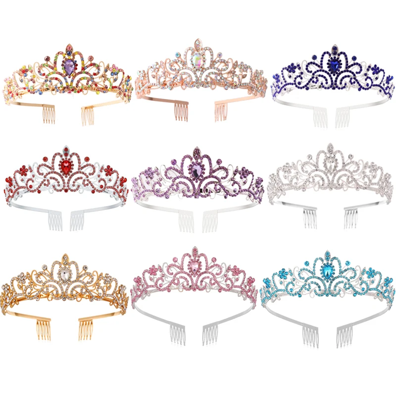 Brides Tiaras Headdresses Alloy Bridal Tiaras Alloy Crown Tiara