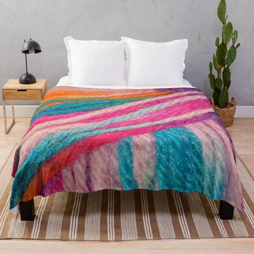 

Bright Coloured Yarn Ball of Wool Knitting with Sparkle! Throw Blanket blankets and throws wednesday Comforter Blankets