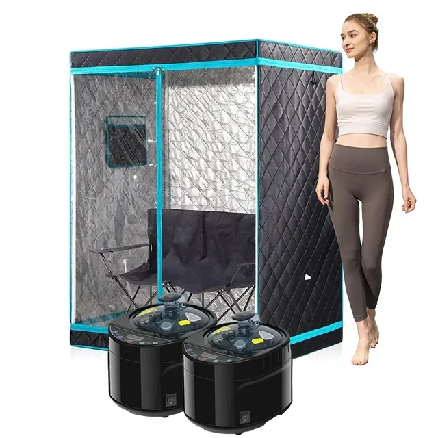 เต็นท์ซาวน่าขนาด 2 คนเต็นท์ซาวน่าไอน้ําแบบพกพาสําหรับกายภาพบําบัดผ่อนคลายที่บ้าน 1