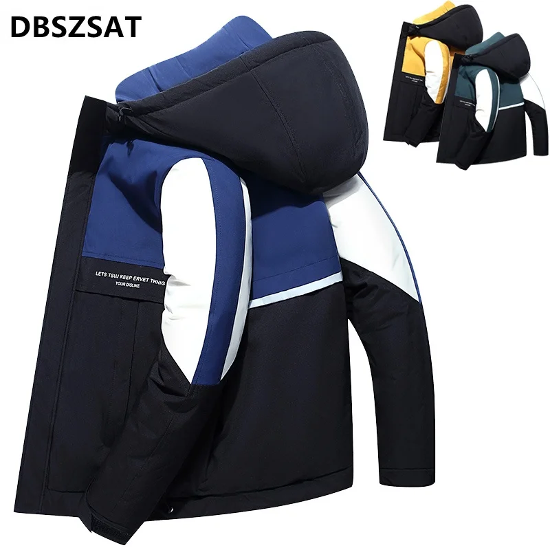 

-30 Degree Winter Parkas Men Fashion Duck Down Jacket Hooded Outwear Male Thick Warm Padded Snow High Quality Coats Waterproof