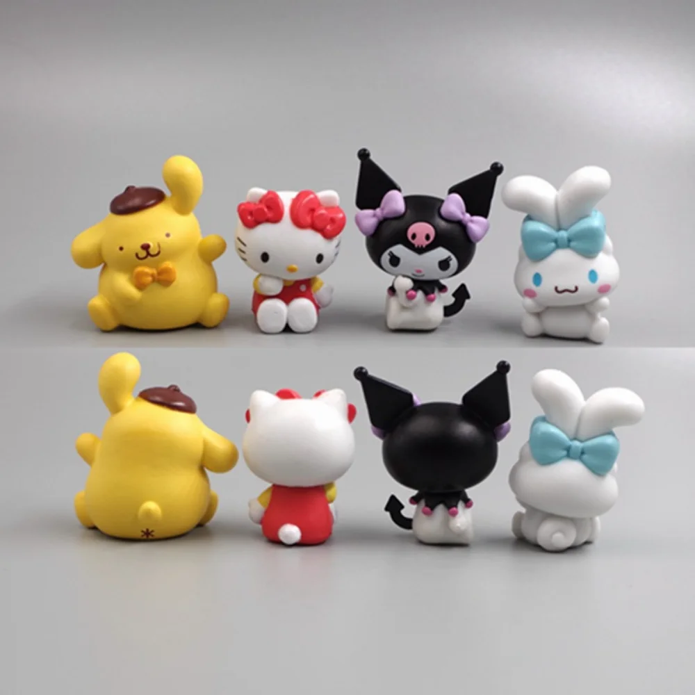 

Melody 4Cm Kuromi Cinnamoroll Anime Figure Cute Doll Sanrio Decorative Ornament Accessories Cartoon Model Christmas Holiday Toys