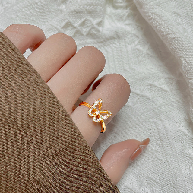 New Trendy Cute Glasses Ring Multiple Minimalist Adjustable Ring Bohemian Finger Ring Jewelry Accessories for Woman Girls