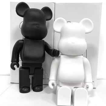 28cm DIY Bear Statue Paint Block Bear Decor Desktop Ornaments Living Room Bear Floor Sculpture Home Decoration Birthday Gifts