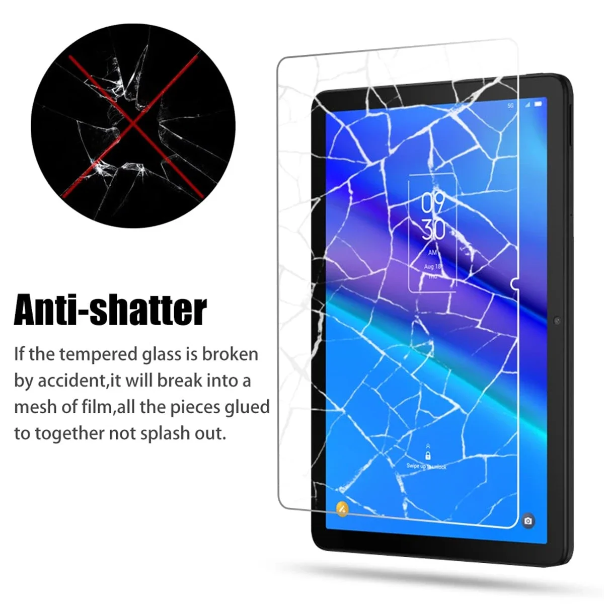 Premium 10.1 HD Tempered Glass Screen Protector - 9H Hardness, Anti-Scratch