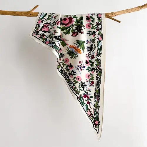 2026 Fashion Triangle Scarf for Women Hair Band Soft Neckerchief Vintage Hijab Stripe Print Headscarf Female Pashmina Bandana - Image 17