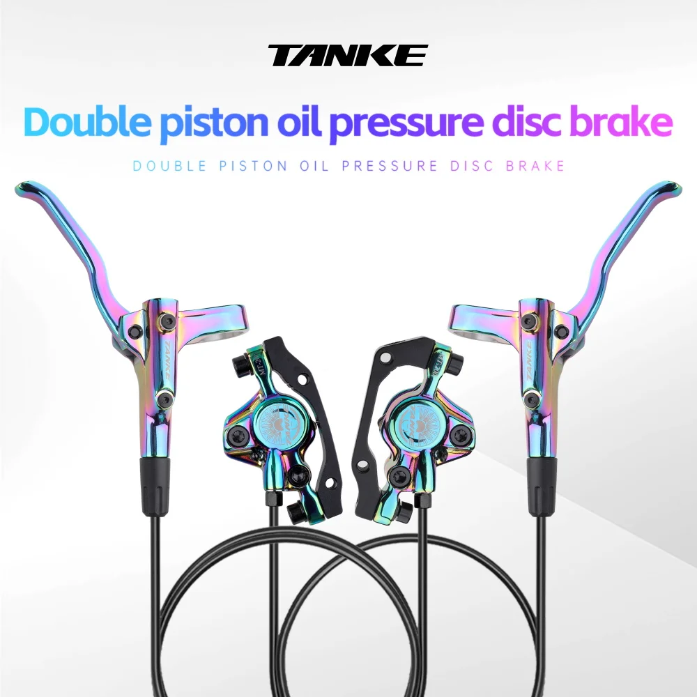 TANKE MT200 Fahrrad Hydraulische Scheibenbremse MTB-Bremse BL BR 800/1600mm Fahrradbremse 2 Kolben 3-Finger-Stahlhebel Fahrradteile Upgrade – Detail 1