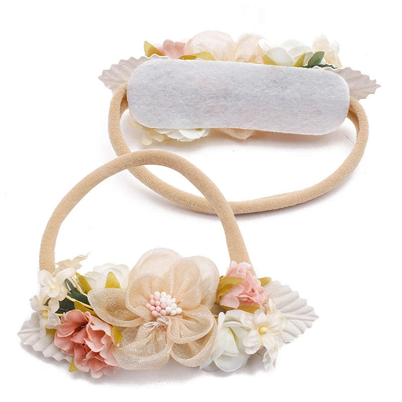FOCUSNORM  여아 남아 귀여운 머리띠, 부드러운 탄성 꽃 머리 랩, 헤어 액세서리, 6 가지 스타일