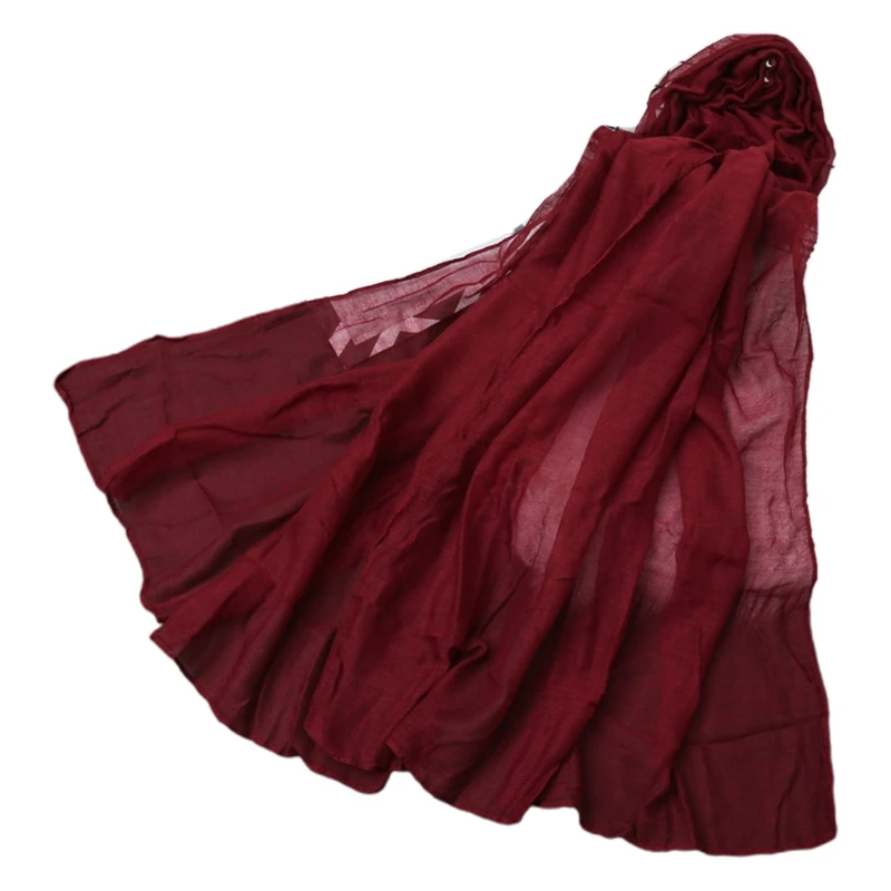 Рисунок 2 - 180x80 см однотонная хлопково-льняная шаль