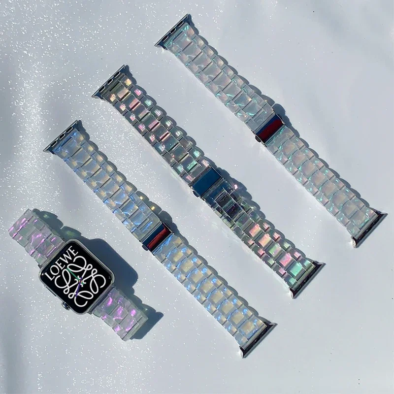 Kate Spade★オーロラ色iridescent Apple Watch strapストラップ Iridescent Jelly Scallop 38/40mm Band For Apple Watch