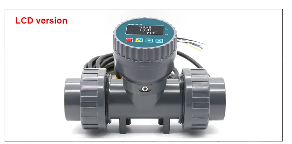 RS485 Digital Display Flow Meter High Precision Smart Electronic Flowmeter UPVC