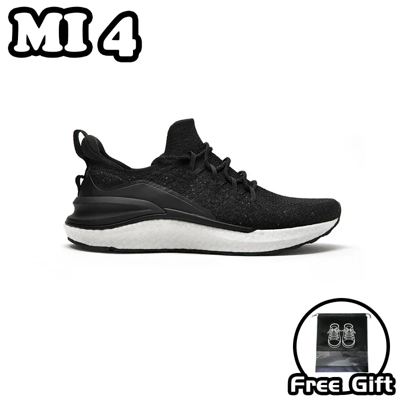 Miflame Mijia Sneakers 4 Men's Outdoor Sports Uni-moulding 4D Fishbone Lock System Knitting Upper Men Running Shoes with Gift