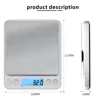 Portable multi specification digital kitchen scale precision scale for food and jewelry postal scale, LCD electronic measurement