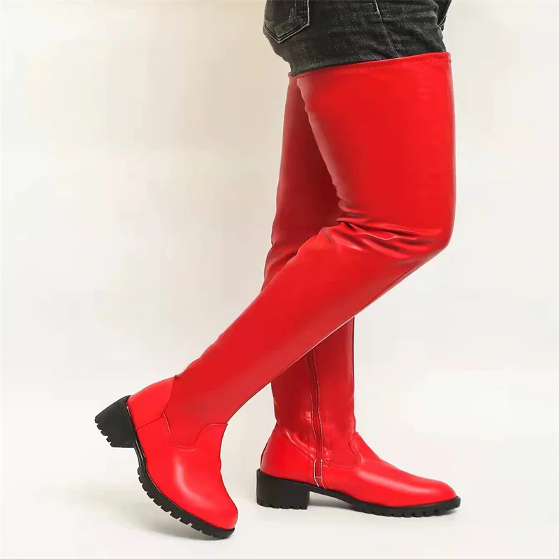 Women's Boots Trend 2023 Autumn Winter Over-the-knee Boots Side Zipper Sexy Nightclub Long Boots for Women Plus