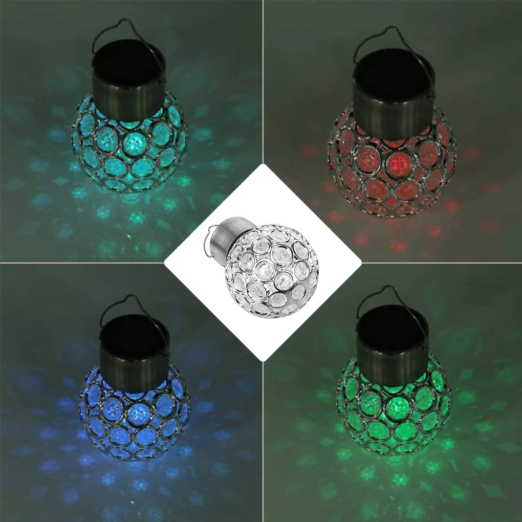 

Подвесной светильник на солнечной батарее, водонепроницаемый ажурный шар, лампа для наружного сада, двора, внутреннего дворика, украшение для праздника, RGB