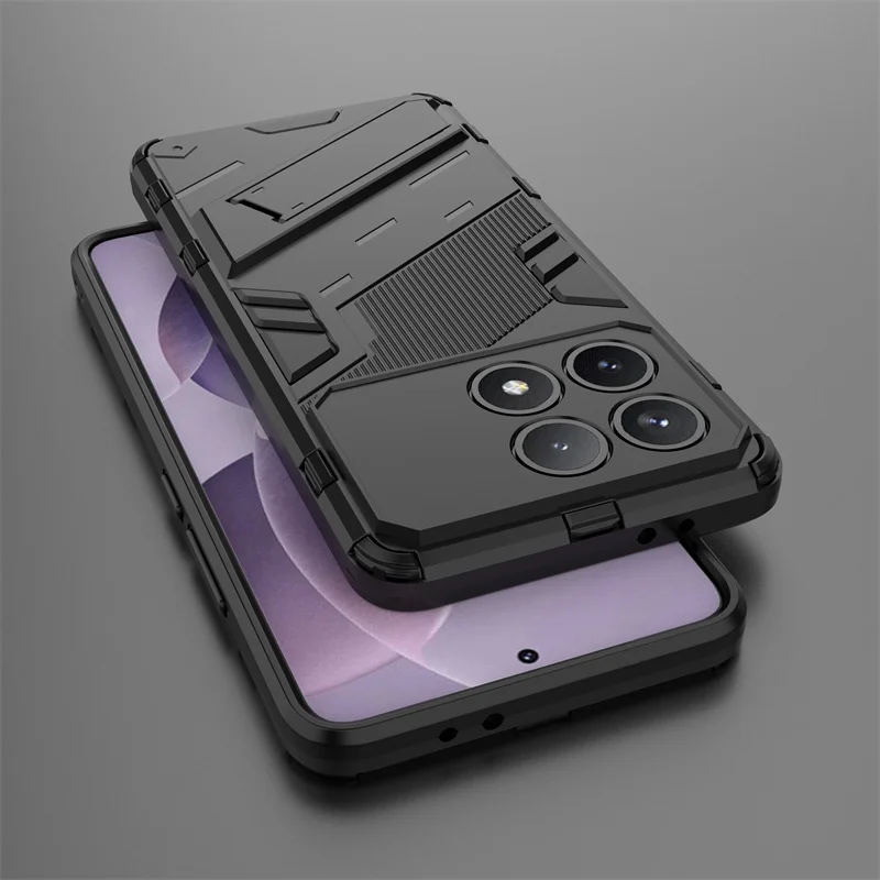 Magnetic Kickstand Shockproof Armor Phone Case - Rugged Protection with Style for Xiaomi Poco F6 Pro 5G