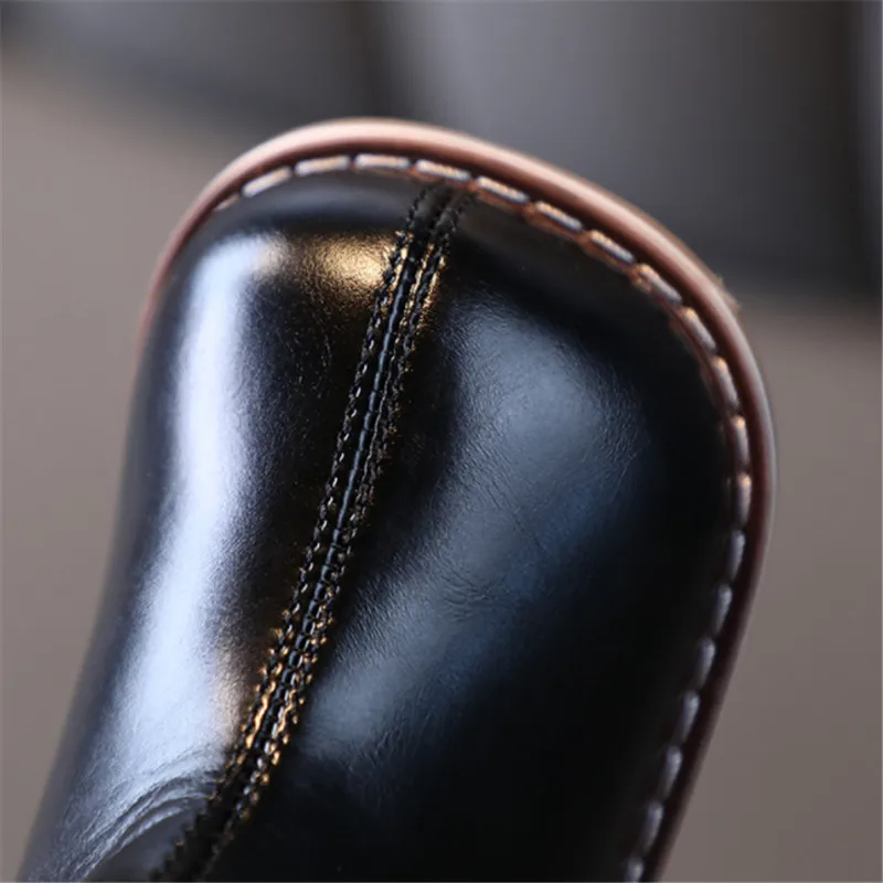 New Autumn Baby Shoes Leather Toddler Girls Boots Rubber Sole Kids Ankle Boots Fashion Children Shoes Size 15-25
