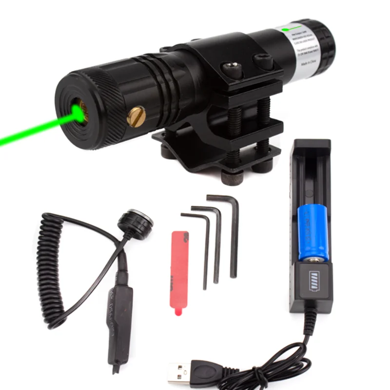 Mirino Puntatore Laser 532nm Per Softair E Tiro – Corpo In Metallo, Montaggio Su Slitta O Canna, Batteria Inclusa