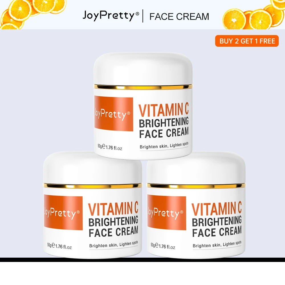 Vitamin C Face Cream Skin Care Pigment Spots Freckles Remover Whitening Moisturizing Anit-Aging Cosmetics Korean Beauty Health пигмент хайлайтер для лица pigment skin haghlighter pbl 1271 02 02 8 5 г