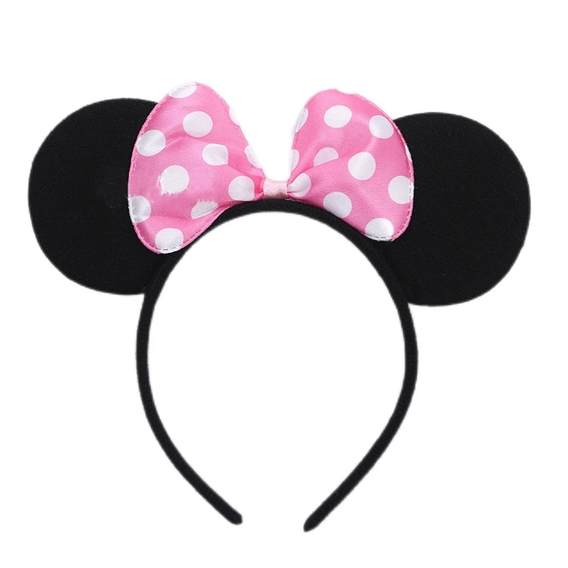 Boys Baby Girls Birthday Bows Knot Accessories Minnie Hairbands Party Sequin Hair Favors Mom Lovely Ears Kids Mickey Headbands