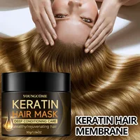 Keratin Hair Mask Professional Repair Damaged Hair Restore Shine Hair Mask Promotes Hair Growth Fights Dandruff & Dry Scalp 4