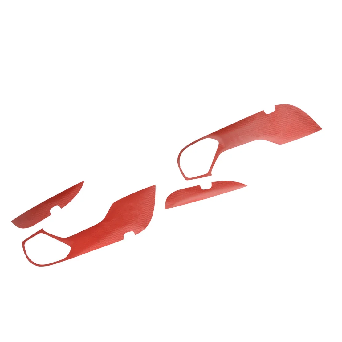 4Pcs/Set Carbon Fiber Red Grain Vinyl Anti Kick Inner Door Panel Covers