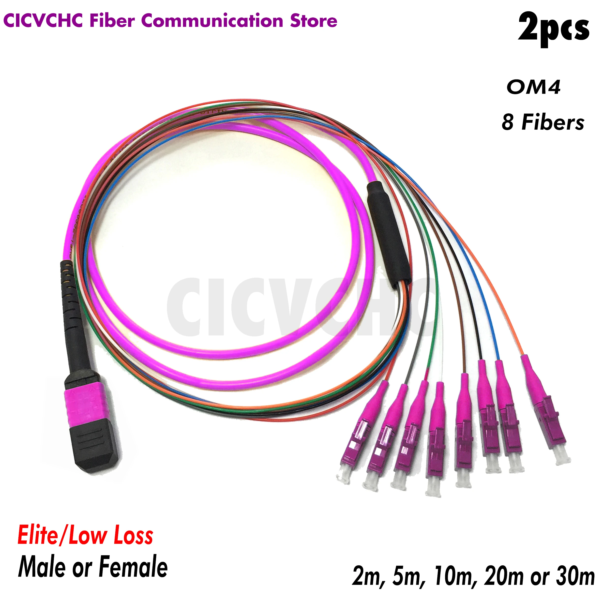 superbat hsd cable assembly fakra b coding right angle female to fakra b coding straight male dacar 535 4pole 2pcs 8 fibers-MPO/UPC Fanout LC/UPC -OM4-Elite/Low loss-Male/Female with 0.9mm-2m to 30m/MPO Assembly