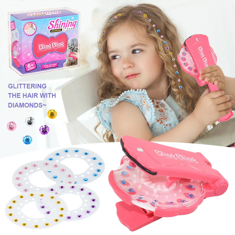 Girls-Hair-Gems-Kit-Kids-Princess-Makeup-Toys-Set-Rhinestone-Hair ...