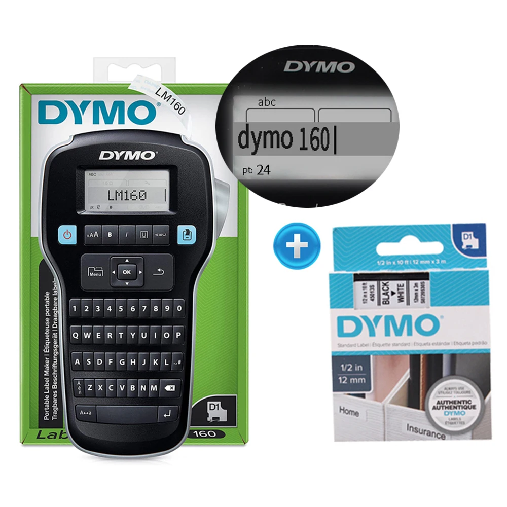 DYMO LM160 LM-160 Dymo LabelManager 160 Label Printer for 6mm/9mm/12mm  45013 45010 45018 45021 45023 40913 43613 D1 Labels - AliExpress