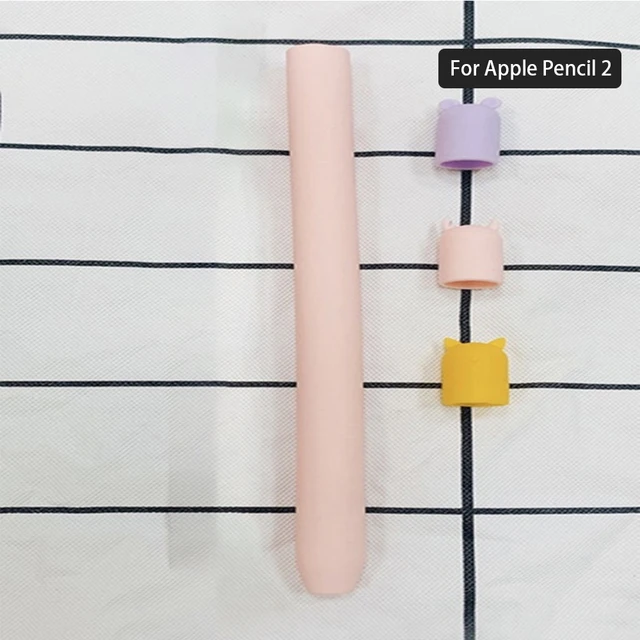 For Apple IPad Pencil 1 2 Pencil2 Tablet Touch Pen TPU Soft Silicone Protective Tip Cover Screen Stylus Anti-scratch Nib Case Pencil 2 Pink