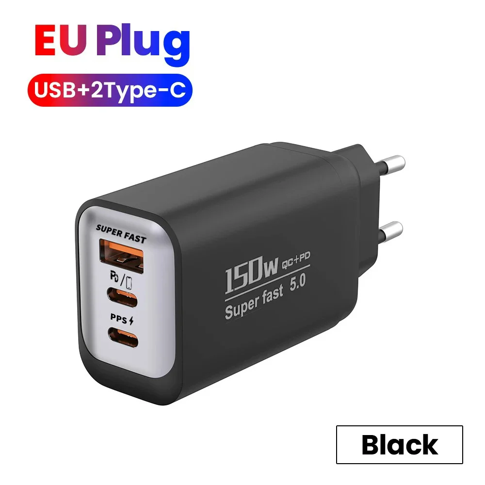 ตัวเลือกสินค้า อะแดปเตอร์ชาร์จ USB-C 150W ชาร์จเร็ว ใช้ได้กับ iPhone Samsung Xiaomi
