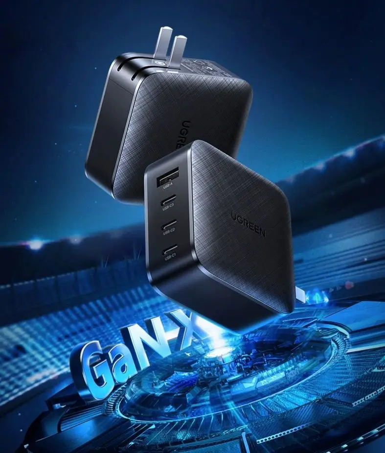 유그린 65W USB C 충전기 4포트 USB C 전원 어댑터 GaN PD 고속 벽면 충전기 3C1A 세트