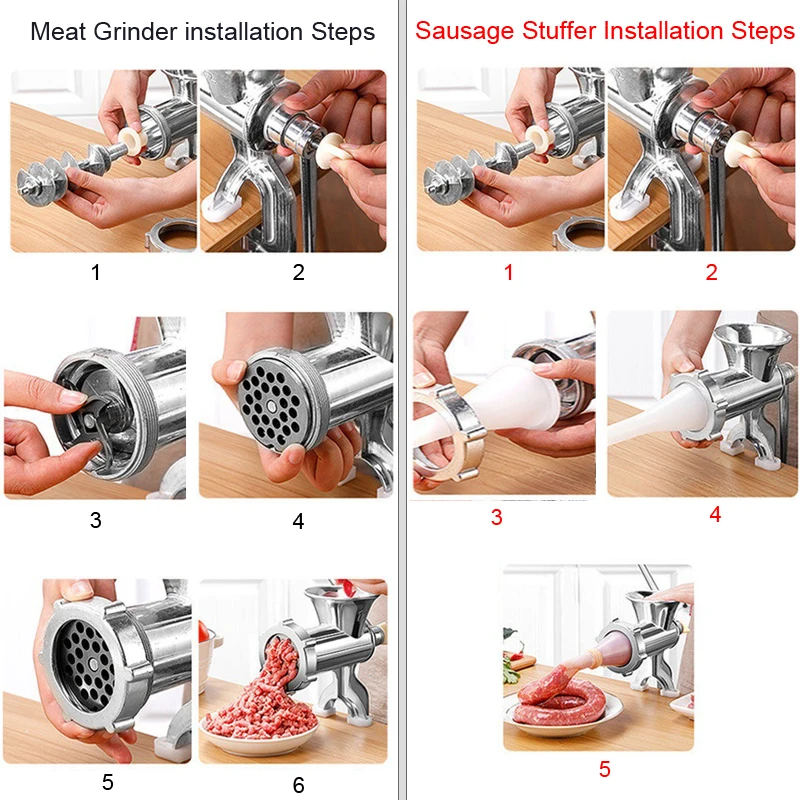 Aluminum Meat Grinder With Tubes Tool Enrich Your Shopping List Wisely