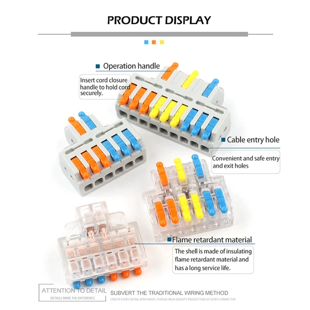 10 connecteurs compacts WAGO 5 entrées