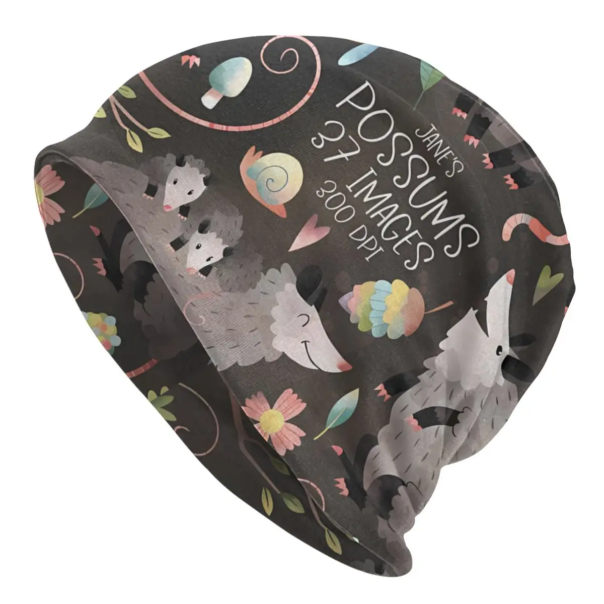 

Wild Animals Outdoor Thin Bonnet For Men Women Opossum Cute Animal Skullies Beanies Ski Caps