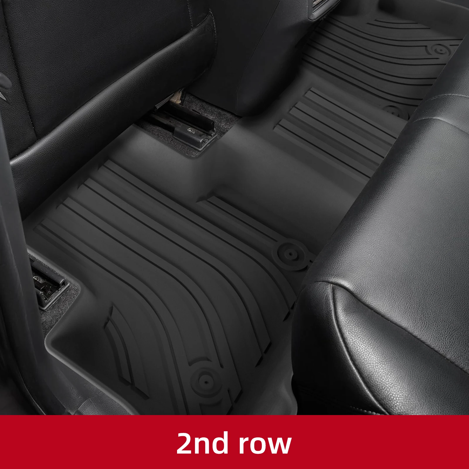 OMAC Rubber Thermoplastische Elastomeer Vloermatten voor Toyota RAV4 RAV 4 SUV 2019-2024, Zwart, Alle Weer Custom Fit Heavy Duty, Voor- en 2e Rij Seat 3D Liner Set