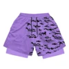 Anime Compression Shorts Sportswear Men GYM 2 In 1 Double Layer Shorts Training Workout Male Fitness Performance Sport Shorts 6
