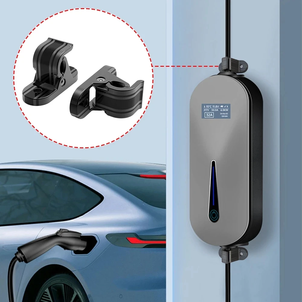 Support Câble IEC 62196 Support Câble Recharge Voiture électrique JULIK - Type 2, Mural Chargeur Batterie Voiture