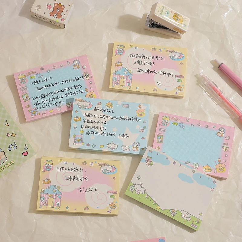 60Pcs Cute Puppy Memo Pad Decoration Scrapbooking Diary Album DIY Message Notes Paper Notepad Kawaii Stationery