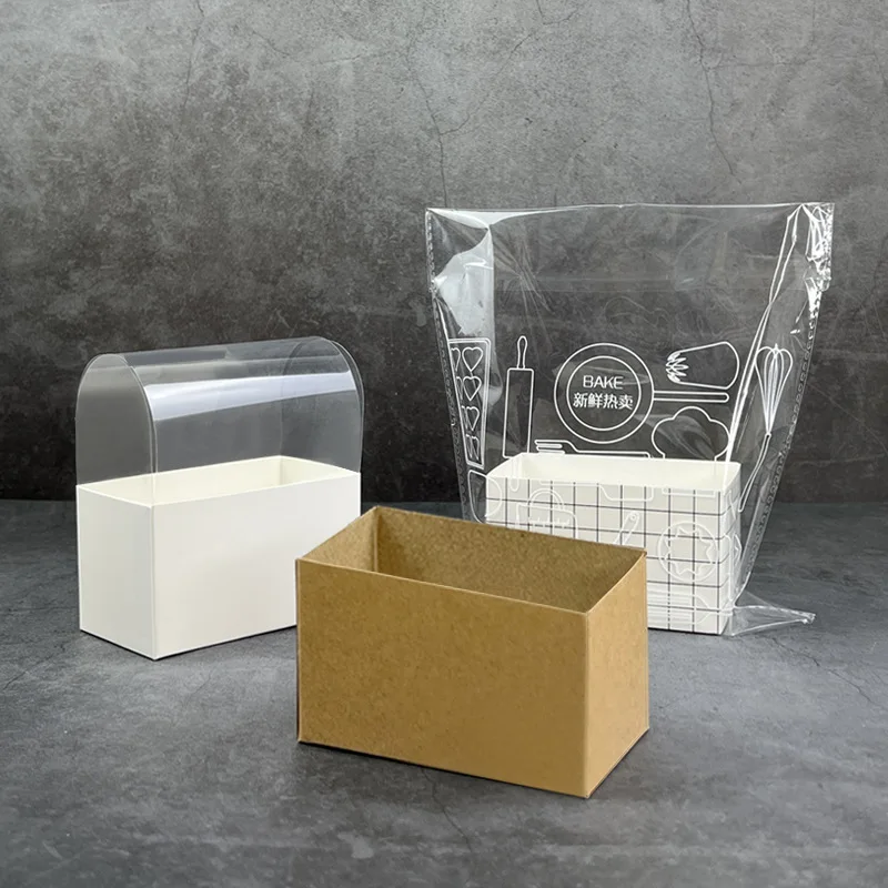 50pcs Kraft Paper Sandwich and Burger Takeout Boxes, Disposable Toast, Donut, Bread, Ha... - SKU KPSB0850 - UGI Packaging