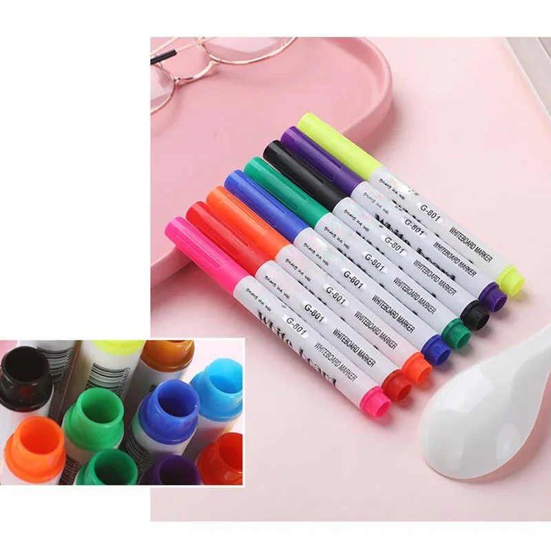 8/12 Colors Magical Water Painting Pen Water Floating Doodle Pens for Kids Drawing Magic Whiteboard Markers