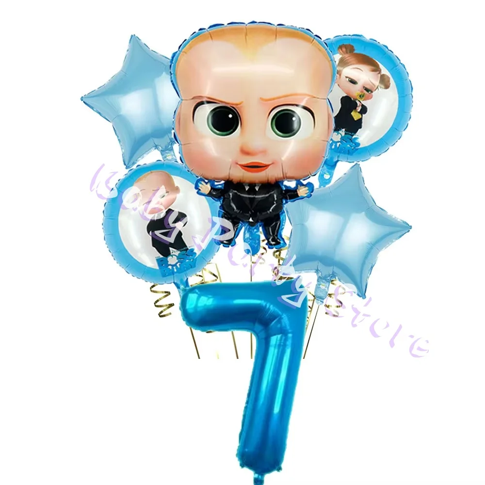 Bossed Babys Themen-Set für Neugeborene, 1. Geburtstag, Party-Dekoration, Einweggeschirr, Teller, Becher, Ballons, Kinderfeste, Babyparty-Zubehör – Detail 9
