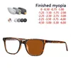 TR90 Square Rivets Photochromic Glasses Men Women Myopia Eyeglasses Students Short Sight Eyewear 0 -0.5 -1 -1.25 -1.5 -2.0 To -6 1
