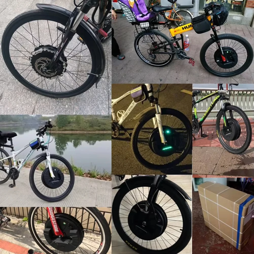 IMOTOR 3.0 Electric Bicycle Conversion Kit with 2 Batteries 36V 350W Brushless Motor Ebike Front Drive Wheel Size 24-29 Inch