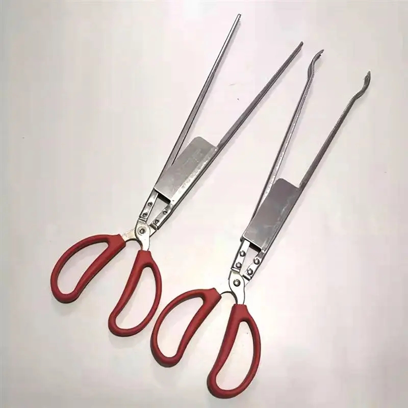 Stainless Steel Eel Tong Crab Non-Slip Clamp Scissor Lobster Clip Side Slip Proof Eel with Loach Crab and Lobster Clip