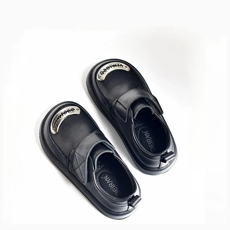 Full Grain Leather Boys Leather Shoes Spring Autumn Cow Baby Girls School Shoes Children's Casual Flat