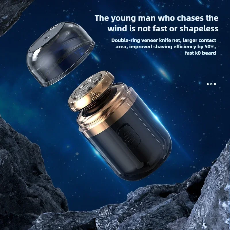 미니 여행 전기 면도기 컴팩트 USB 캡슐 여행자 울트라 긴 수명 휴대용 강력한 전력 빠른 면도 자동 면도기