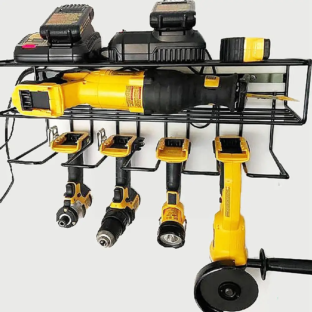 Tool Rack Electric Drill Holder Wall Mount Organizer Wrench Tool Workshop Screwdriver Power Storage Shelf Accessories Hardw W7K7 tool organizer,wrench holder,power tool holder